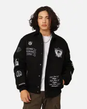 [MITCHELL & NESS] Mitchell & Ness Las Vegas Raiders Super Bowl Champs Jacket Black - Size L L Black