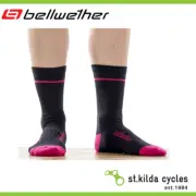 Bellwether Cycling Sock - Coolmax - Optime Sock - Black/Berry