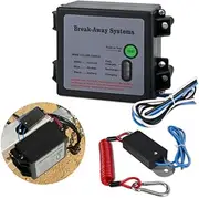 Trailer Breakaway Kit, with 12V Electric Brakes Breakaway Controller, PP Construction for Emergency Brake Activation, Universal Fit for Trailers, Caravans, Towing Vehicles (Ordinary Switches)