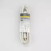 9' Indoor White 3 Outlet Plug 16/2 Electric Power Extension Cord Cube Triple Tap