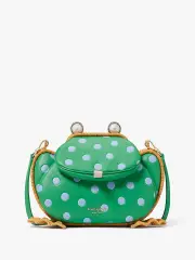 Lily Polka Dot Wicker 3D Frog Crossbody