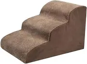 Fonowx Pet Steps Dog Stairs Ramps Dog Steps Indoor Ramp for Small Pets Puppy Older Dogs, Brown