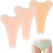3 pack concealer for women,Anti camel insert, guard, cover for leggings swimsuits all,Reusable invisible self-adhesive silicone pads for women., Ivory