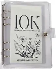 12 Month Envelopes Money Saving Challenge Binder, Easy and Funny Way to Save 2.5k/5k/10k, Money Savings Challenges Book Money Saving Planner, Reusable Money - Saving Challenge Binder (10K)