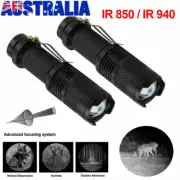IR LED Flashlight Infrared Illuminator 850/940nm Night Vision Zoom Hunting Torch