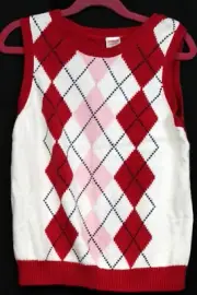 NEW 2009 Gymboree New York Girl Argyle Sweater Sleeveless L 10-12 NWT School