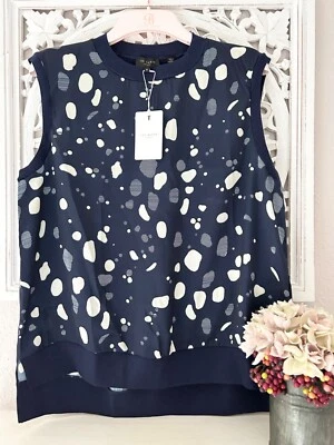 TED BAKER Saydiee Top RRP £95 Size 2 UK 10 Jumper vest Knit