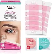 Nad's Hair Removal Eyebrow Wax Strips, Eyebrow Shapers, Ready-to-Use Template Wax Strips