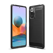 2PCS Shockproof Case for Redmi Redmi Note 9 Pro Carbon Fiber Silicone Phone Back Cover for Redmi Note 9 Pro- Black Redmi Note 9 Pro