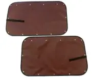 Peterbilt 379-389. Sleeper Window Curtains L+R. Window Covers. Red