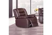 Single Seater Recliner Sofa Chair In Faux Leather Lounge Couch Armchair in Brown