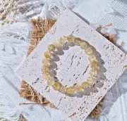 Citrine 6mm Round Beads Bracelet Healing Crystal for Lucky Manifest Wealth