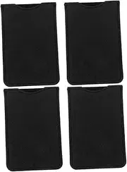 HONITANO 4pcs Folding Pocket Comb Pu Leather Case Travel Hair Comb Eyelash Tweezers Pouch Compact Grooming Tool for Home Office Go Use
