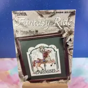 LEISURE ARTS Cross Stitch Leaflet~1993~Fantasy Ride Book 2~Carousel~Nancy Rossi