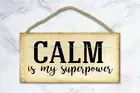 wooden wall art living room calm is my superpower wood sign