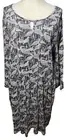Seasalt 100% organic cotton tunic 3/4 sleeves scoop neck with keyhole Size 16