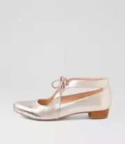 New Django & Juliette Ewing Platino Leather Flat Shoes Womens Shoes Casual