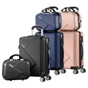Mazam 2PCS 20+12" Luggage Suitcase Trolley Set Travel TSA Lock Storage Hard Case