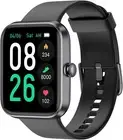 Smart Watch with Heart Rate/Sleep Monitor Steps Calories Waterproof - Black
