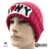 在飛比找蝦皮商城優惠-KURO-SHOP韓國進口桃紅色I Love NY 針職帽 