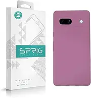 SPRIG Compatible with Google Pixel 7A 5G Liquid Silicone Premium Back Cover Drop Tested Shock Proof Case for Boys and Girls with Camera Protection Purple