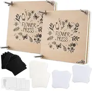 2 Pcs Flower Press Kit, Wooden Leaf Plant Press for DIY Crafting, Innovative Flower Preservation Kit, DIY Pressing Art Supplies, for Kids, Students, Specimen Pressing Set Arts and Crafts Lovers