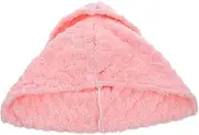 minkissy Dry Hair Cap Saucepans Bonnet Handler Pet Hair Broom Sticky Vacuum Shiny Massager Clear Cosmetic Bag Dual Layer Giant Towels Spray Sleeve Lanyard Hair Towels Wrap Cloud Velvet Pink