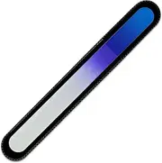 Mont Bleu Rainbow Crystal Nail File in Black Pouch - Large/Professional Size - Czech Tempered Glass - Handmade in Bohemia (Czech Republic)
