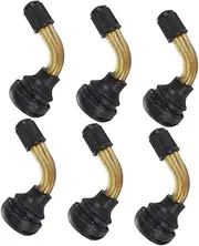 ULTECHNOVO Valve Stem Replacement Set 6pcs Car Motorcycle Tire Valve Extensions Angled Stem Design for Offroad Tire Deflators