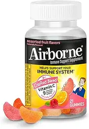 Immune Support Supplement with Vitamin C Chewable Gummies, 21 Count