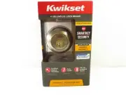 Kwikset Single Cylinder Deadbolt SmartKey, Antique Brass 99800-121