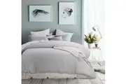 Silver Waffle Polyester Quilt Cover Set by Accessorize