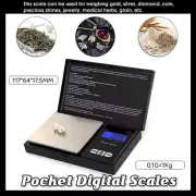 Mini Digital Pocket Scale for Gold Jewelry 0.1/1000Gram Precision Weighing Scale