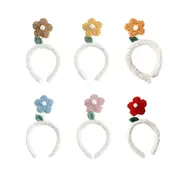 Cute Sunflower Headband Girl Women Party Hair Band Lamb Wool Hoop Clip Face Wash