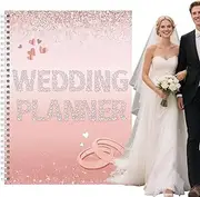 Wedding Planner Book And Organizer | Wedding Binder - Countdown Notebook Keepsake For Ceremony Reception Honeymoon Agendas Scrapbook Journaling Checklist