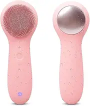 Facial Cleansing Brush, Waterproof Electric Face Brush, Facial Cleansing Device for Deep Cleansing, Gentle Exfoliation, Remove Dandruff with for All Skin Types (Pink)