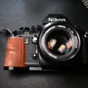 Wood Hand Grip L Type Bracket Tripod Quick Plate Base for NIKON F3 Film Camera