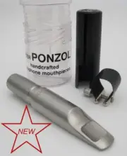 Ponzol Stainless Steel 110 Plus Baritone Saxophone Mouthpiece NEW