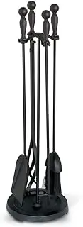 Pilgrim Home and Hearth 18029 2400 Series Iron Ball Fireplace Tool Set, 30" H, 20 Lb, Matte Black