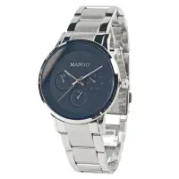 在飛比找momo購物網優惠-【MANGO】都會雅痞時尚腕錶(深藍/43mm)