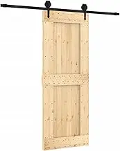 vidaXL Sliding Door with Hardware Set 80x210 cm Solid Wood Pine