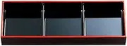 [A] ABS Daisu Bento Box, 3-Piece Divider, Black Vermilion, 14.4 x 5.0 x 2.2 inches (36.2 x 12.6 x 5.7 cm)