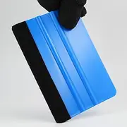 2-Pack Felt Edge Squeegee Tool for Car Vinyl Wrap, Window Tint, & Peel-and-Stick Wallpaper – Bubble Remover with Scratch-Resistant ABS Plastic, Includes Two Replacement Felt Pads (Blue)