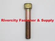 (10) 7/16-20 x 2-1/2 Socket Allen Head Cap Screws Yellow Zinc Plated 7/16 x 2.5