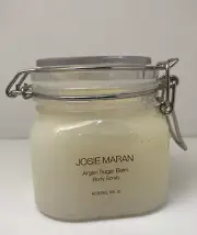 Josie Maran PEPPERMINT BARK Argan Sugar Balm Body Scrub 10 oz