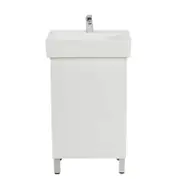 500*325*850mm Bathroom Vanity Mini White Polyurethane MDF Freestanding With Ceramic Top