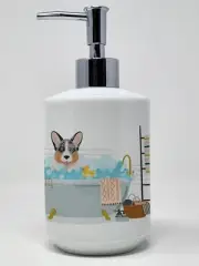 Blue Merle Cardigan Corgi Ceramic Soap Dispenser Hand Soap Dispenser Pump