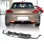 Carbon Fiber Rear Diffuser Quad Exhaust For Volkswagen Scirocco R Bumper 2015-18