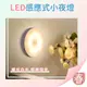 【春嬌雜貨舖】現貨 LED 磁吸感應燈 自動感應 小夜燈 LED夜燈 磁吸式 USB充電 白光 暖光 氣氛燈