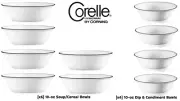 Corelle Brasserie Soup/Cereal Bowls & Dipping Bowls Set Of 10